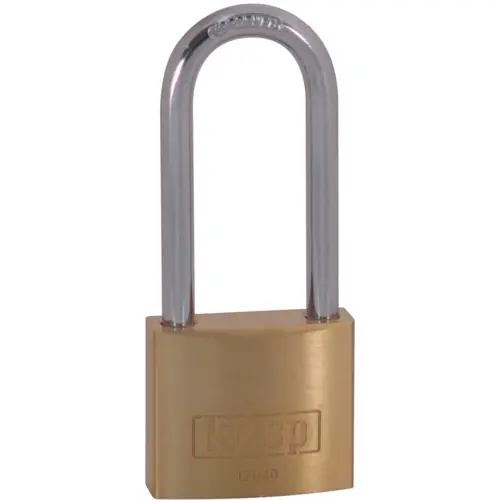 Vorhängeschloss, hoher Bügel, gleichschließend, Stufe 4, Bügel (H) 55 mm, Messing, (B) 40 mm, K12040L55A1 Must-Have