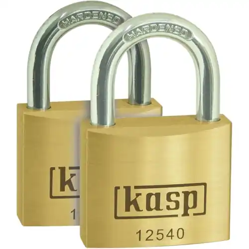 Vorhängeschloss, Doppelpack, Stufe 5, Bügel (H) 22 mm, Messing, (B) 40 mm, K12540D2 Bestpreis