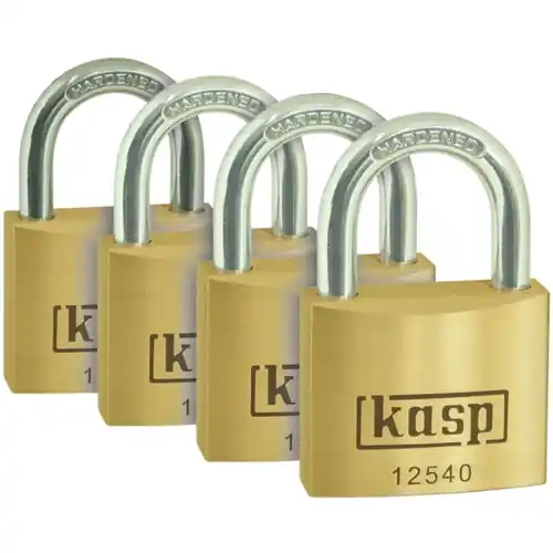 Vorhängeschloss, Viererpack, Stufe 5, Bügel (H) 22 mm, Messing, (B) 40 mm, K12540D4 Zertifiziert