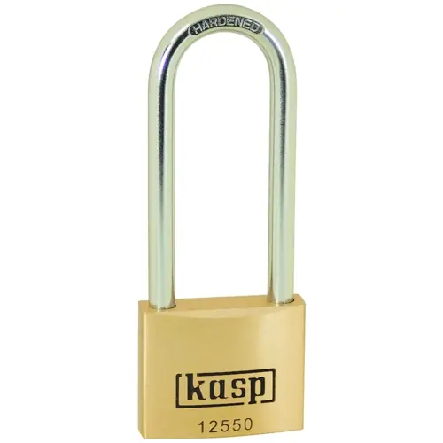 Solange Der Vorrat Reicht Vorhängeschloss, hoher Bügel, gleichschließend, Stufe 7, Bügel (H) 80 mm, Messing, (B) 50 mm, K12550L80A1