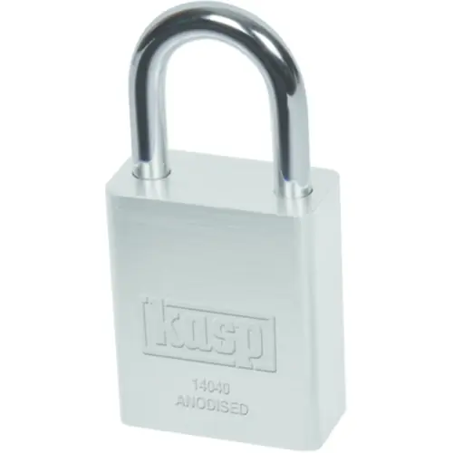 Vorhängeschloss, Stufe 7, Bügel (H) 25 mm, silber-grau, Aluminium/Stahl, (B) 38 mm, K14040SILD Preisknaller