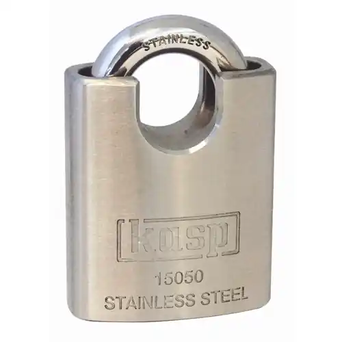 Kostenfreie Lieferung Vorhängeschloss, mit Bügelschutz, Stufe 11, Bügel (H) 20 mm, Stahl, (B) 50 mm, K15050D