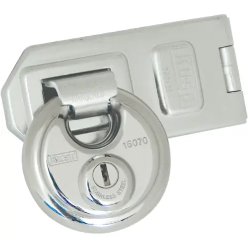 Disc Schloss mit Überfalle und Schließplatte, Stufe 11, Bügel (H) 17 mm, Stahl, (B) 70 mm, K16070D260 Letzte Chance