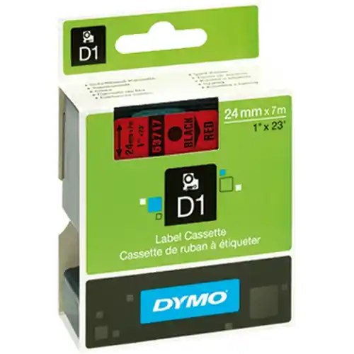 Mega-Angebot Schriftbandkassette, 24 mm, Band rot, Schrift schwarz, 7 m, S0720970