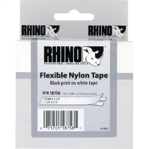 Schriftbandkassette, 19 mm, Band schwarz, Schrift weiß, 5.5 m, 1805436 Schneller Versand