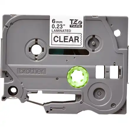 Schriftbandkassette, 6 mm, Band transparent, Schrift schwarz, 8 m, TZE-111 Expressversand
