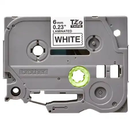 Kostenloser Rückversand Schriftbandkassette, 6 mm, Band weiß, Schrift schwarz, 8 m, TZE-211