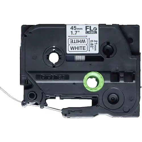 Etikettenbandkassette, 21 mm, Band weiß, Schrift schwarz, 45 mm, FLE-2511, Packung mit 72 Stück Preiswert