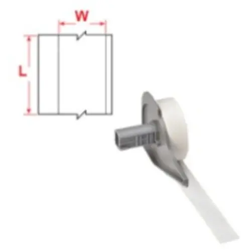 Kostenloser Versand Vinylband, 12.7 mm, Band weiß, 15.24 m, M71C-500-595-WT