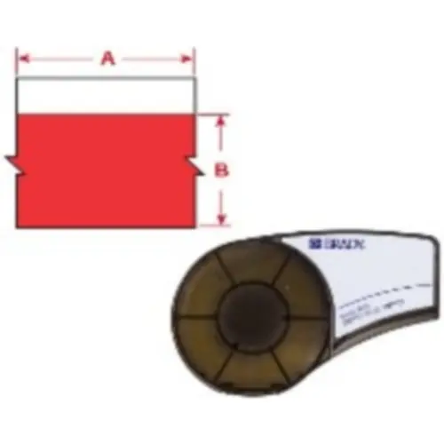 Neue Ware Kennzeichnungsband, 12.7 mm, Band rot, Schrift weiß, 6.4 m, M21-500-595-RD