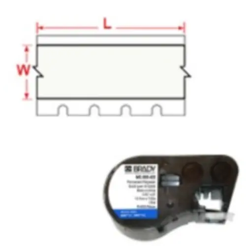 Etikettenbandkassette, 12.7 mm, Band weiß, Schrift schwarz, 7.62 m, MC-475-422 Kostenloser Rückversand