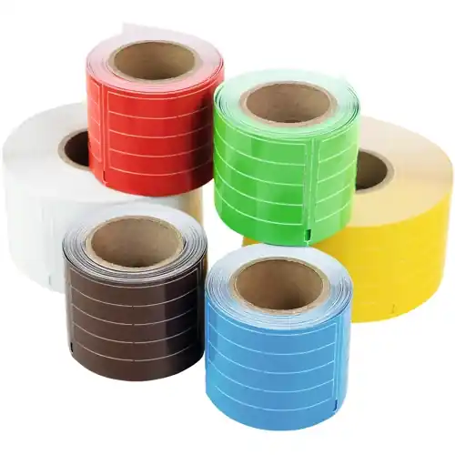 Polyester Etikett, (L x B) 28 x 9.5 mm, gelb, Rolle, 83263022, Packung mit 500 Stück Sonderangebot