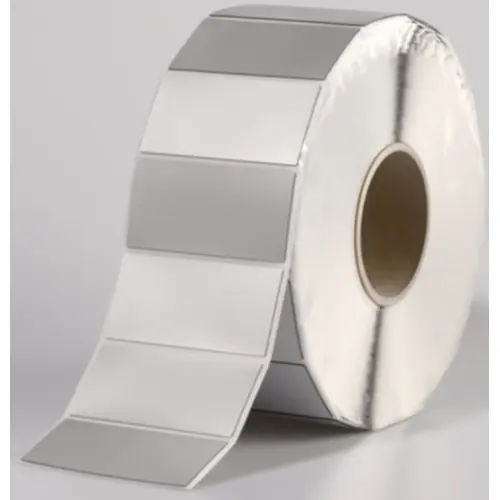 Online Kaufen Polyester Panel-Etikett, (L x B) 30 x 60 mm, silber, Rolle, 596-00583, Packung mit 500 Stück