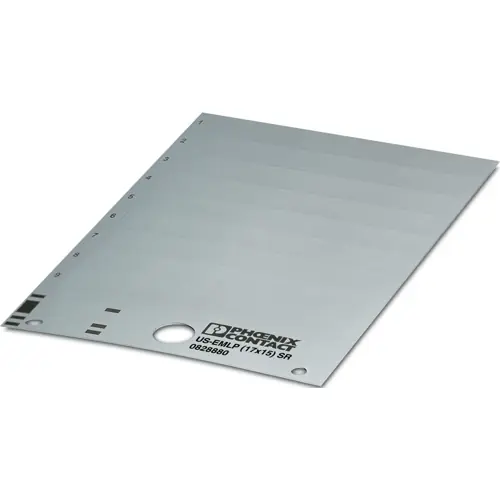 Sonderangebot PVC Gerätemarkierer, (L x B) 14.9 x 16.9 mm, silber, Trägerkarte mit 54 Stk, 0828880