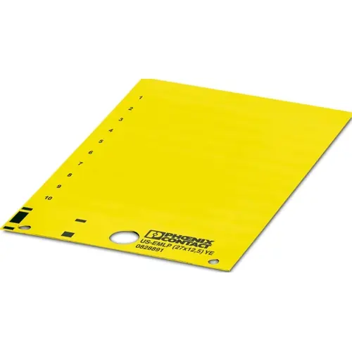 PVC Gerätemarkierer, (L x B) 12.1 x 27 mm, gelb, Trägerkarte mit 30 Stk, 0828891 Neue Kollektion