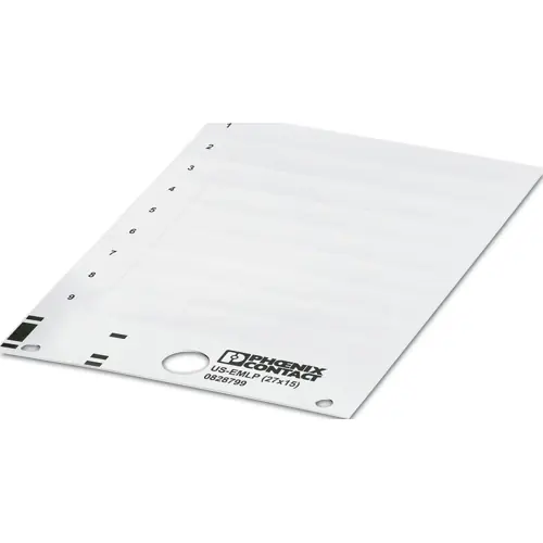 PVC Gerätemarkierer, (L x B) 14.9 x 26.9 mm, weiß, Trägerkarte mit 27 Stk, 0828799 Bestpreis