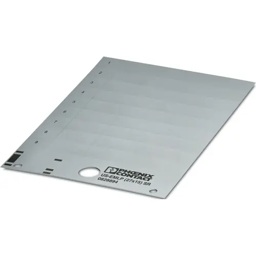 PVC Gerätemarkierer, (L x B) 14.9 x 26.9 mm, silber, Trägerkarte mit 27 Stk, 0828894 Neuheit
