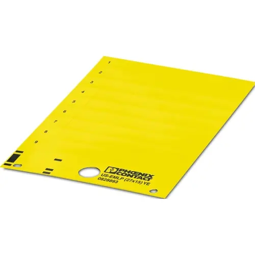 PVC Gerätemarkierer, (L x B) 14.9 x 26.9 mm, gelb, Trägerkarte mit 27 Stk, 0828893 Kostenloser Versand