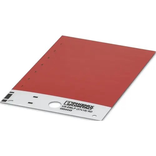 Markenprodukt PVC Gerätemarkierer, (L x B) 17.6 x 27 mm, rot, Trägerkarte mit 21 Stk, 0804449