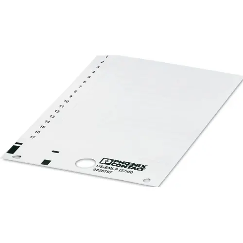 PVC Gerätemarkierer, (L x B) 7.93 x 26.9 mm, weiß, Trägerkarte mit 51 Stk, 0828797 Finale Aktion