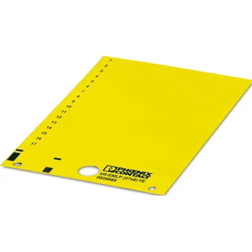 PVC Gerätemarkierer, (L x B) 7.93 x 26.9 mm, gelb, Trägerkarte mit 51 Stk, 0828889 Schneller Versand