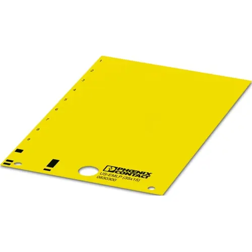 PVC Gerätemarkierer, (L x B) 14.9 x 34.65 mm, gelb, Trägerkarte mit 27 Stk, 0830319 Ausverkauf