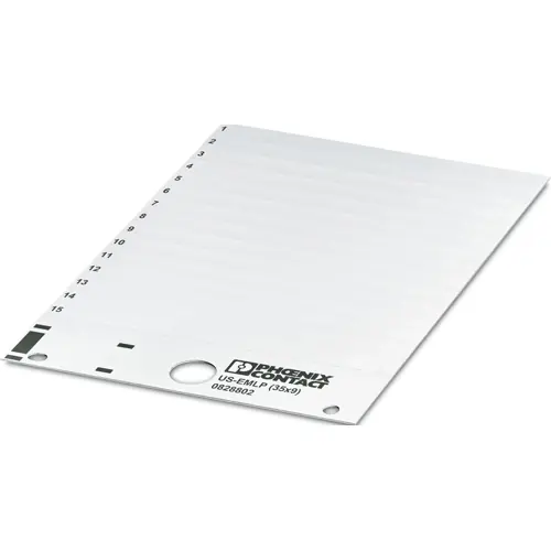 Highlight PVC Gerätemarkierer, (L x B) 9 x 34.65 mm, weiß, Trägerkarte mit 45 Stk, 0828802