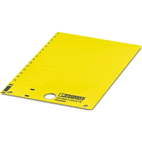 PVC Gerätemarkierer, (L x B) 9 x 34.65 mm, gelb, Trägerkarte mit 45 Stk, 0828899 Direktkauf