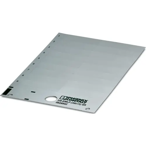 Jetzt Bestellen PVC Gerätemarkierer, (L x B) 14.9 x 48.7 mm, silber, Trägerkarte mit 18 Stk, 0828902