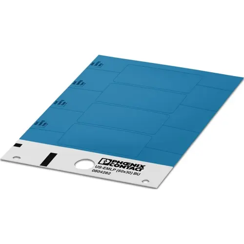 PVC Gerätemarkierer, (L x B) 29.8 x 59.7 mm, blau, Trägerkarte mit 4 Stk, 0804282 Wochenendangebot