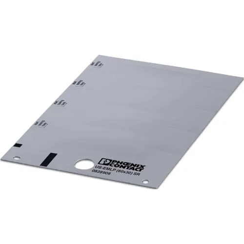 PVC Gerätemarkierer, (L x B) 29.8 x 59.7 mm, silber, Trägerkarte mit 4 Stk, 0828906 Preisreduziert