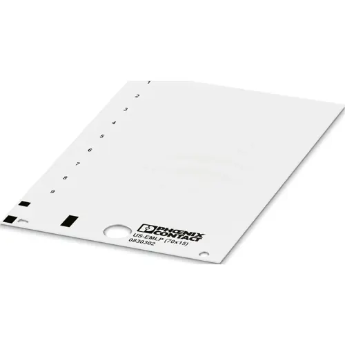 PVC Gerätemarkierer, (L x B) 14.9 x 70 mm, weiß, Trägerkarte mit 9 Stk, 0830302 Garantierte Lieferung