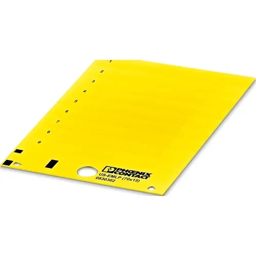 PVC Gerätemarkierer, (L x B) 14.9 x 70 mm, gelb, Trägerkarte mit 9 Stk, 0830325 Beliebt