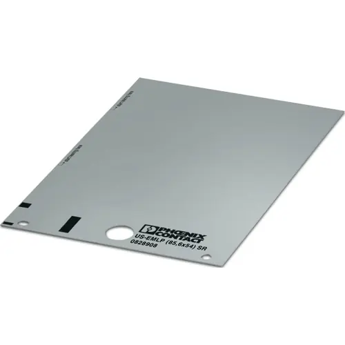 Echt PVC Gerätemarkierer, (L x B) 53.7 x 84.9 mm, silber, Trägerkarte mit 2 Stk, 0828908