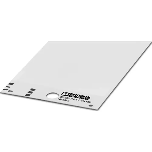 PVC Gerätemarkierer, (L x B) 135 x 104 mm, weiß, Trägerkarte mit 1 Stk, 1655569 Abverkauf