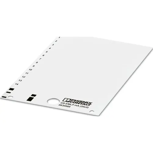 Highlight PVC Gerätemarkierer, (L x B) 9 x 20 mm, weiß, Trägerkarte mit 70 Stk, 0830989