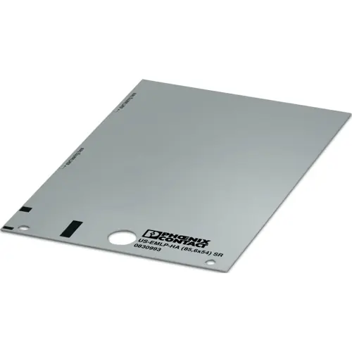 PVC Gerätemarkierer, (L x B) 53.7 x 84.9 mm, silber, Trägerkarte mit 2 Stk, 0830993 Neue Ware