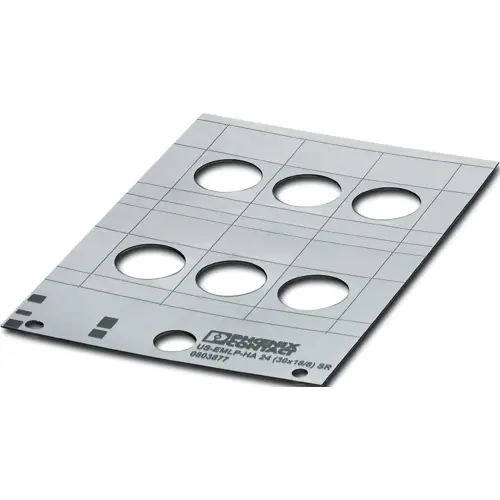 Super-Preis PVC Gerätemarkierer, (L x B) 39.5 x 30 mm, silber, Trägerkarte mit 6 Stk, 0803877
