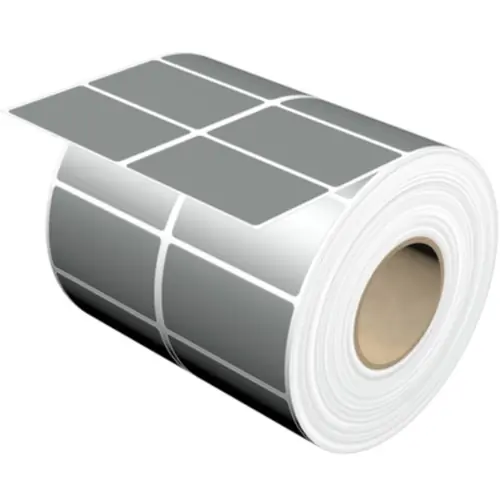 Markenprodukt Polyester Etikett, (L x B) 52 x 30 mm, silber, Rolle mit 2000 Stk, 1014680000