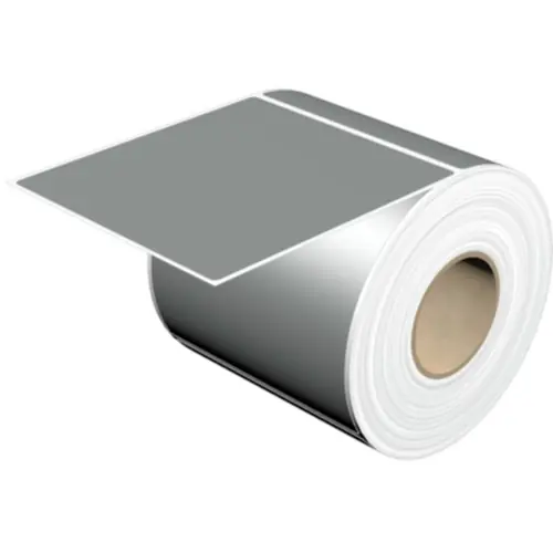 Polyester Etikett, (L x B) 90 x 100 mm, silber, Rolle mit 500 Stk, 1058770000 Top-Seller
