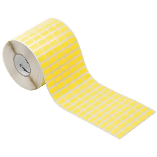 Baumwollgewebe Etikett, (L x B) 18 x 9 mm, gelb, Rolle mit 10000 Stk, 1059850000 Highlight