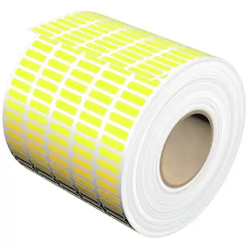Polyester Etikett, (L x B) 15 x 4 mm, gelb, Rolle, 1072690000, Packung mit 10000 Stück Mega-Angebot