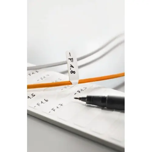 Top-Preis Baumwollgewebe Etikett, (L x B) 54 x 8 mm, weiß, Trägerkarte mit 120 Stk, 1107340000