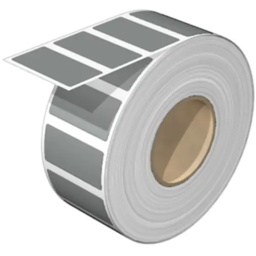 Top-Angebot PVC Etikett, (L x B) 36 x 18 mm, silber, Rolle mit 2500 Stk, 1209010000