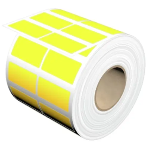Bestseller Baumwollgewebe Etikett, (L x B) 38 x 19 mm, gelb, Rolle mit 2000 Stk, 1335100000