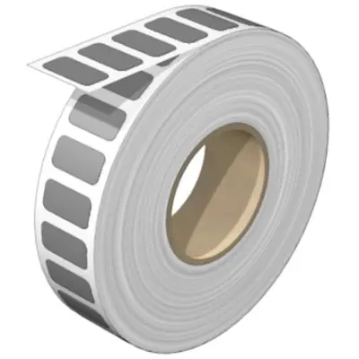 Polyester Gerätemarkierer, (L x B) 18 x 9 mm, grau, Rolle mit 100 Stk, 2496840000 Echt