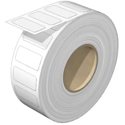 Gratis Versand Polyester Gerätemarkierer, (L x B) 27 x 12.5 mm, weiß, Rolle mit 100 Stk, 2496870000