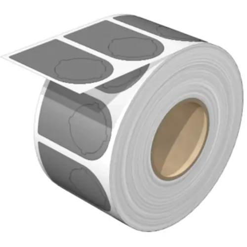 Top-Angebot Polyester Gerätemarkierer, (L x B) 47.75 x 27 mm, grau, Rolle mit 100 Stk, 2496940000