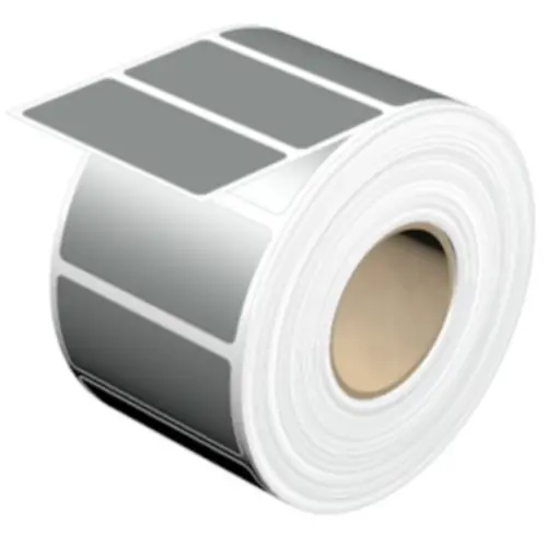 Polyester Etikett, (L x B) 57 x 27 mm, silber, Rolle mit 1000 Stk, 1852540000 Begrenztes Angebot