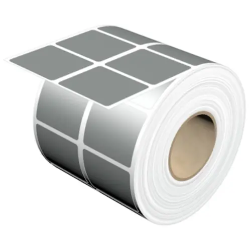 Kostenloser Rückversand Polyester Etikett, (L x B) 38.1 x 31.75 mm, silber, Rolle mit 1000 Stk, 1862350000